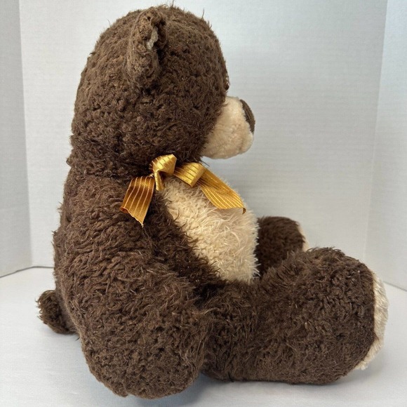 Cuddly Boutique Brown TEDDY BEAR w/paw print Wild Animal Plush 18", SUPER CUTE! - Picture 11 of 13